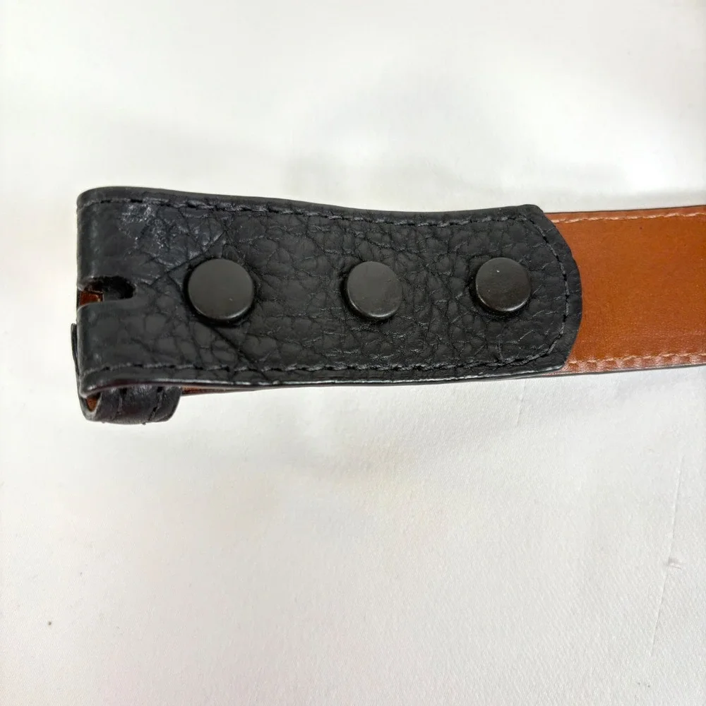 Rippel and Company Belt Strap Black Genuine American Bison Leather Size 38 USA